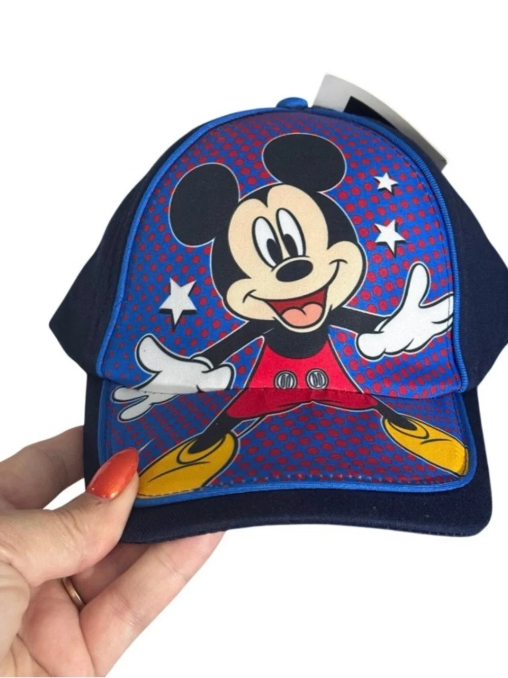 Mickey Kids' White & Navy Rash Guard Swim Set with Hat - UPF 50+